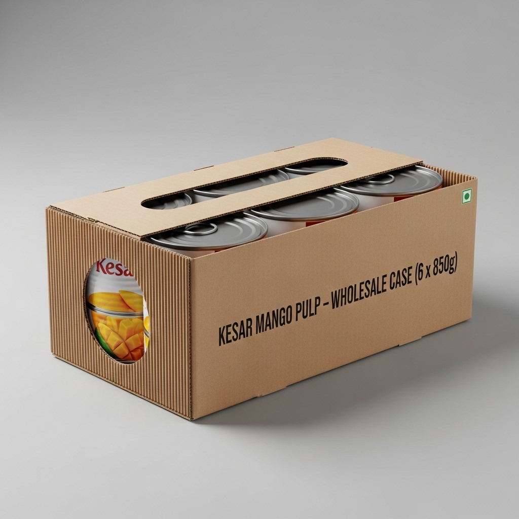 Kesar Mango Pulp - Wholesale Case (6 x 850g)