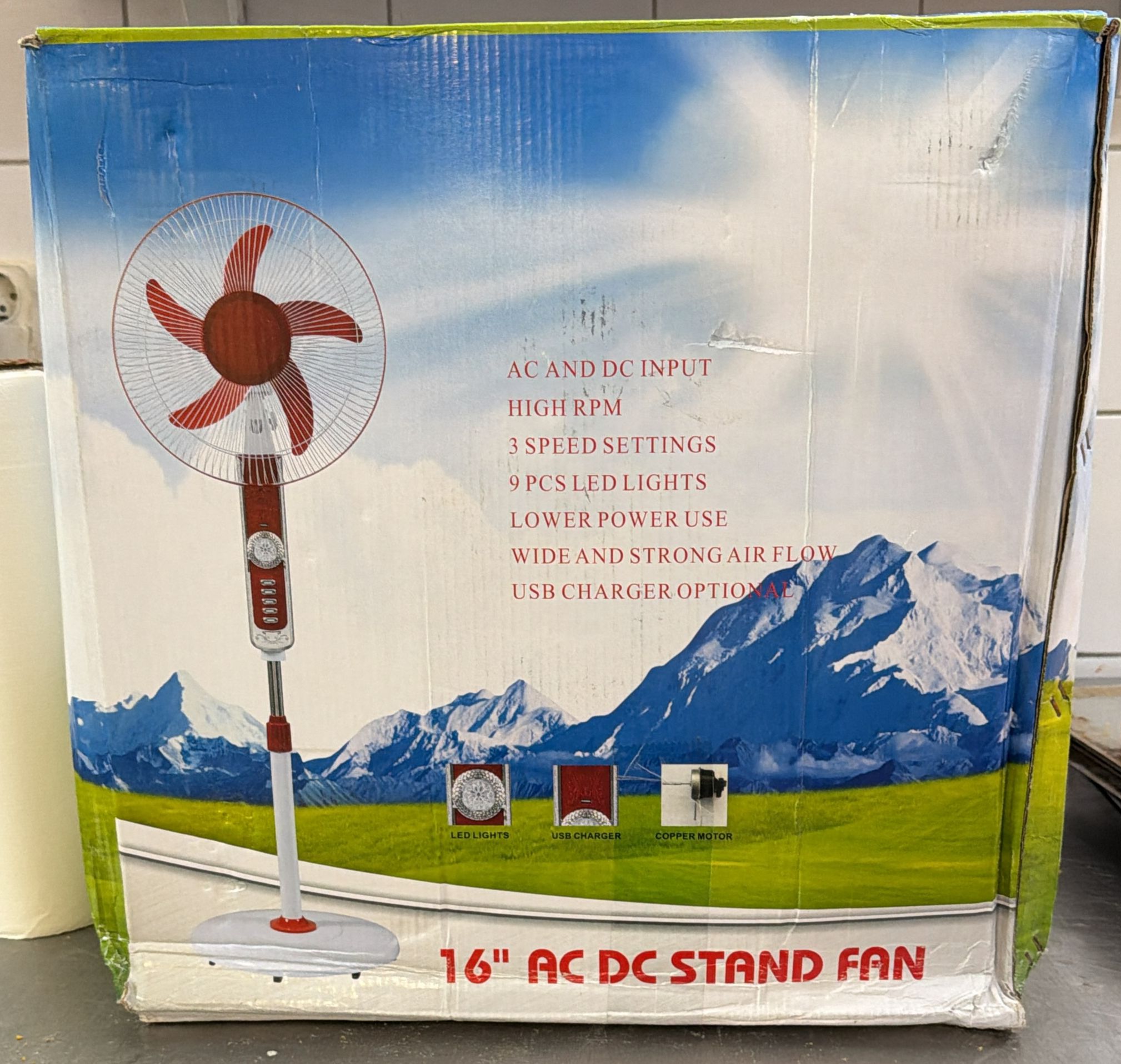 Wholesale 16-Inch ACDC Stand Fan (2-Pack) Anmol Wholesale