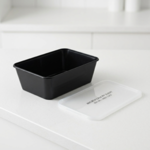 Wholesale Black 650ml Microwave Containers with Lids (250 Pack)
