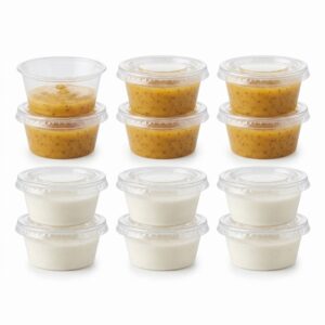 DRESSING CUP Transparent With Lid 50ml 100 pcs
