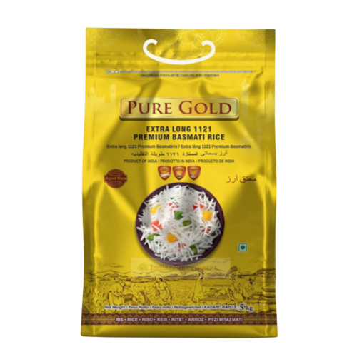 Pure Gold Extra Long 1121 Premium Basmati Rice (Extra Långkornigt Basmatiris)